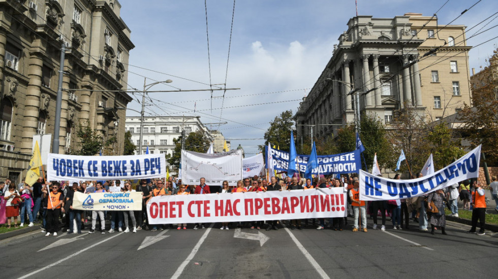 Reprezentativni sindikati u prosveti nastavljaju štrajk, NSPRS zahteva ostavku ministarke