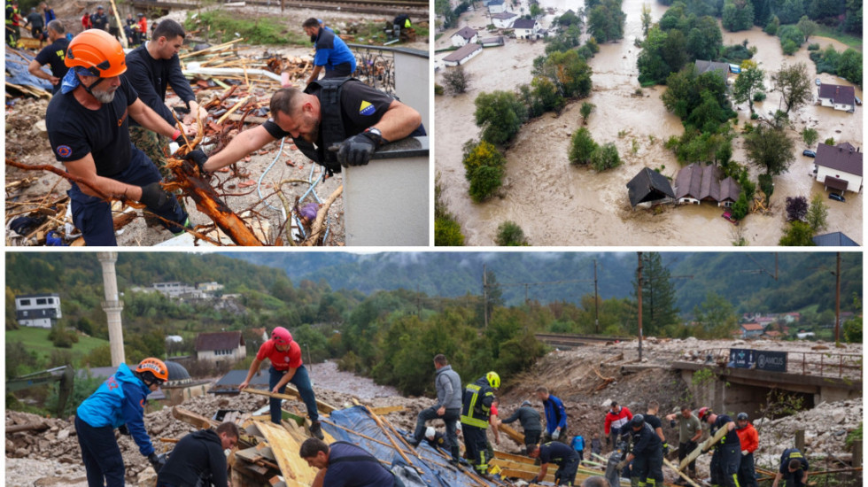 (FOTO/VIDEO) Poplave u BiH: Broj mrtvih porastao na 18, nastavlja se potraga za nestalima