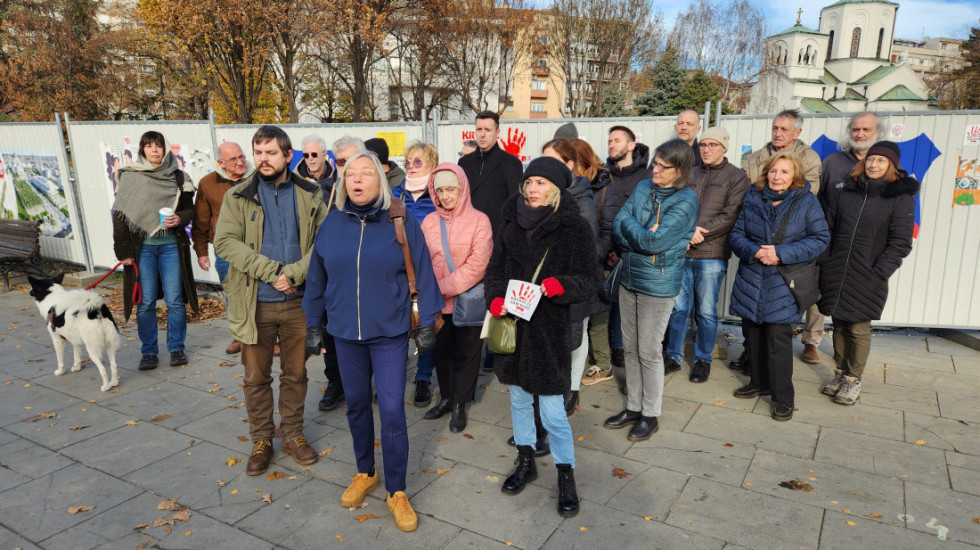 Skup građana i opozicije zbog betonizacije Karađorđevog parka: "Ne sme da se zakuca nijedan ekser"