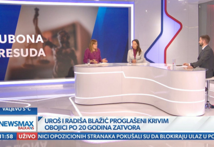 Gošće Newsmax Balkans: Potrebno menjati Krivični zakon, motiv Uroša Blažića ostao neotkriven