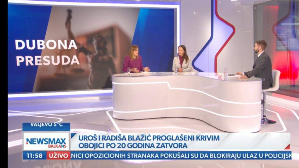 Gošće Newsmax Balkans: Potrebno menjati Krivični zakon, motiv Uroša Blažića ostao neotkriven