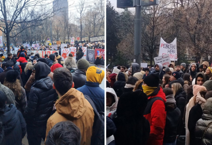 (FOTO) Studenti koji su se okupili ispred Pravnog fakulteta protest nastavili ispred Višeg javnog tužilaštva