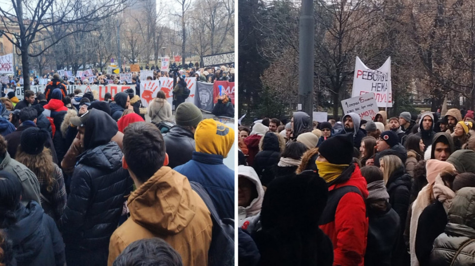 (FOTO) Protest beogradskih studenata ispred Višeg tužilaštva i Predsedništva, Kraljevčani šetali za povređenu sugrađanku