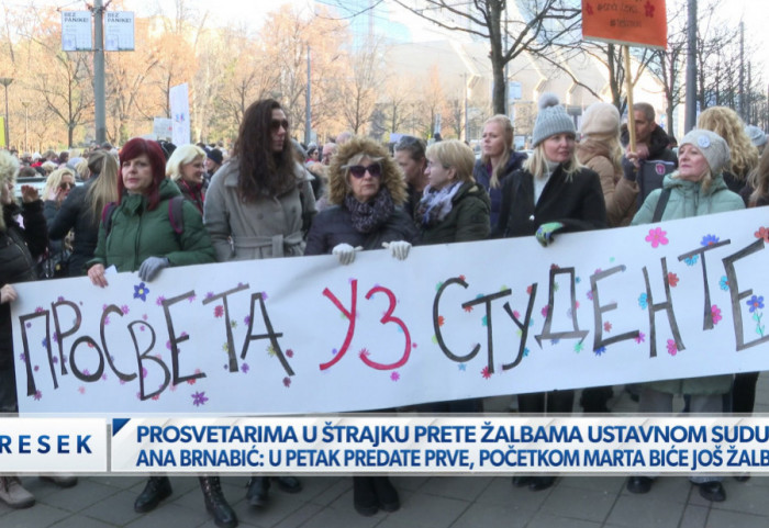 (VIDEO) Smanjena februarska zarada prosvetarima: "Skupština ne radi već mesecima, kako Brnabić misli da primi platu"