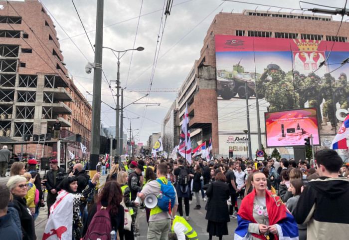 (FOTO) "Protest za Generalštab": Studenti i građani se okupili u znak sećanja na početak NATO bombardovanja