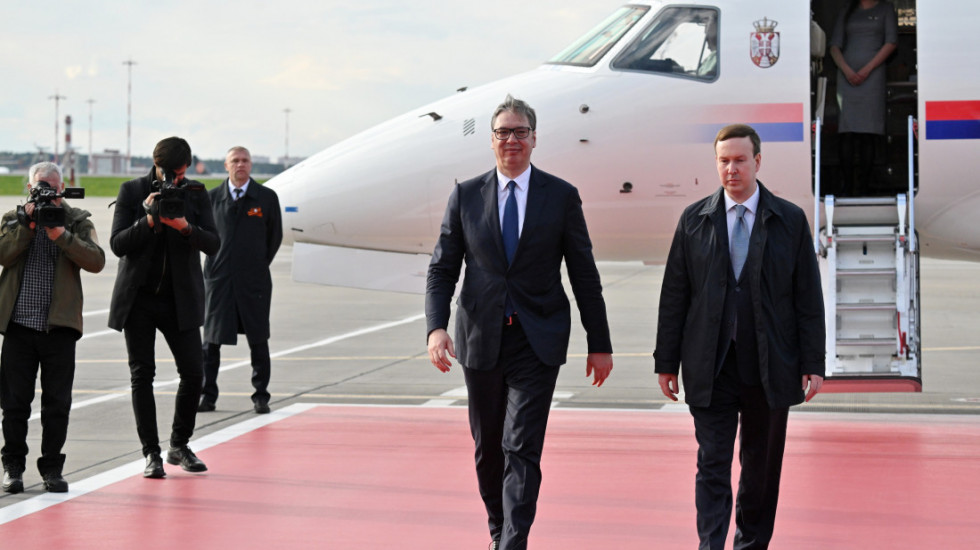 President Vucic Arrives in Moscow