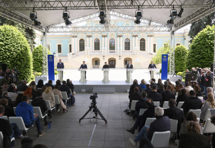 (FOTO) "Lopta na strani Rusije": Evropski lideri u Kijevu pozvali Moskvu na 30-dnevno primirje