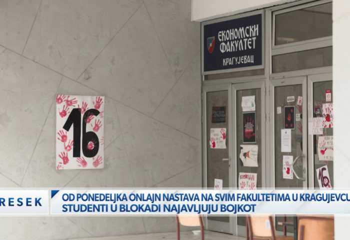 (VIDEO) Onlajn nastava od ponedeljka na svim fakultetima u Kragujevcu: "Suprotno odluci plenuma"