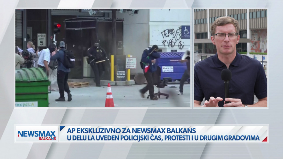 Tramp dolio ulje na vatru poslavši Nacionalnu gardu: Novinar AP iz Los Anđelesa za Newsmax Balkans o nemirima u SAD