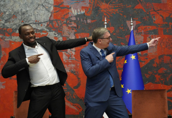 (FOTO) Vučić se sastao sa Juseinom Boltom u Palati Srbija: Olimpijski rekorder biće promoter EXPO 2027