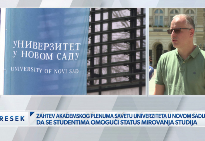 Novosadski profesor o statusu mirovanja studija: "Verujem da je ovaj zahtev odlično rešenje za sve studente"