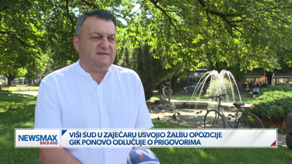(VIDEO) Kalčević za Newsmax Balkans: Opozicija u Zaječaru predala dopunu prigovora, ne očekujemo da će ih GIK prihvatiti