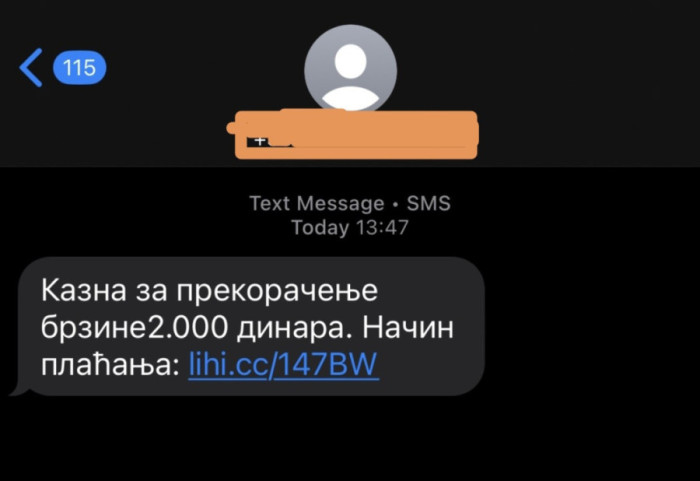 MUP upozorava građane na novu fišing prevaru: Prevaranti šalju SMS poruke o navodnim kaznama za prekoračenje brzine