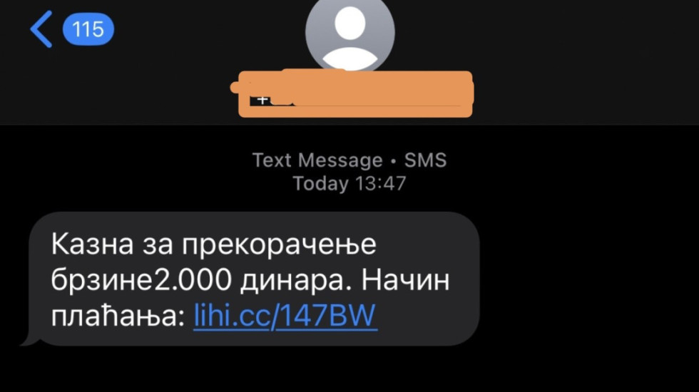 MUP upozorava građane na novu fišing prevaru: Prevaranti šalju SMS poruke o navodnim kaznama za prekoračenje brzine