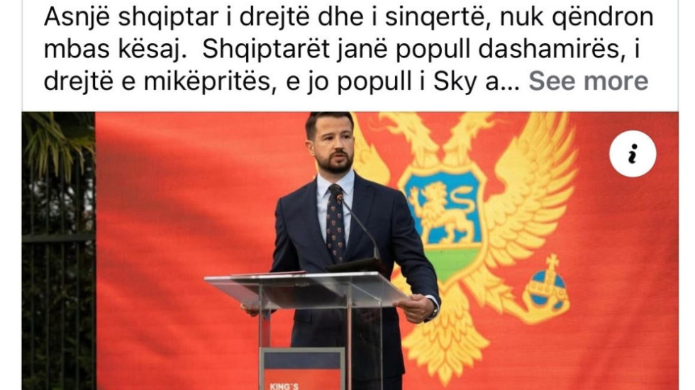 Dukaj: Albanci su pošten, a ne narod koji preti i vređa
