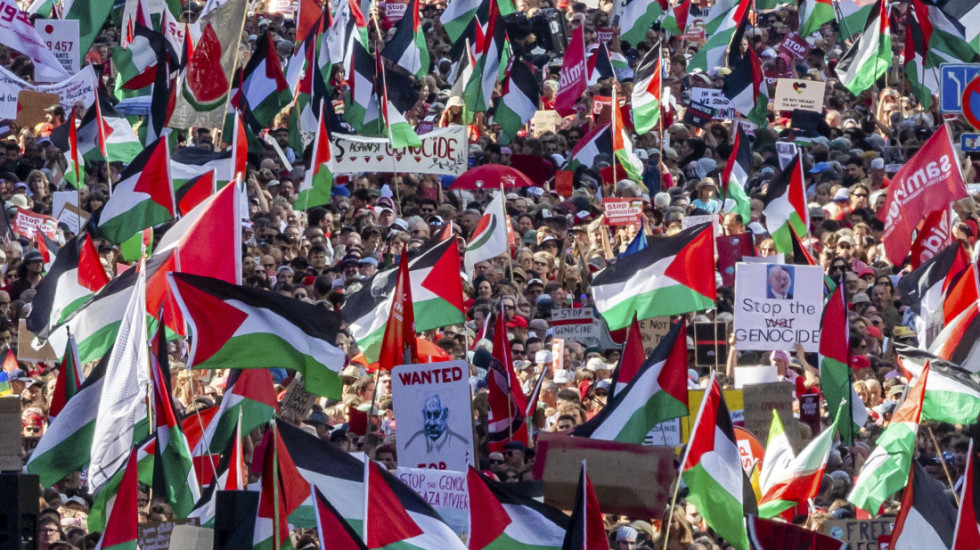 Održan protest podrške Palestini u Briselu, bilo više od 100.000 ljudi na ulicama