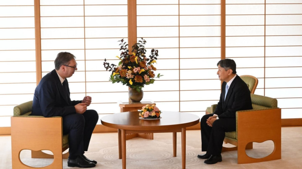 (FOTO/VIDEO) Vučić na audijenciji kod cara Naruhita: "Srbija i Japan dele zajedničke vrednosti, pozvao sam ga u Beograd"