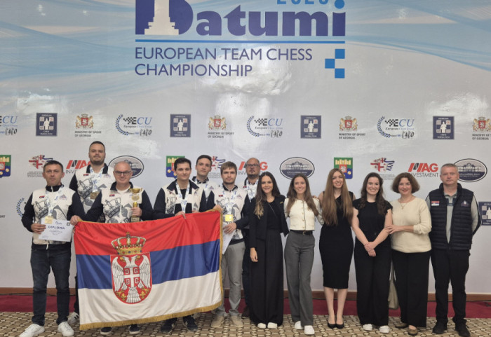 Šahisti Srbije osvojili bronzanu medalju na Evropskom prvenstvu