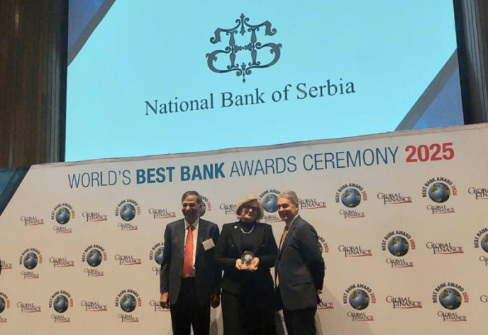 Tabaković dobila nagradu časopisa Global Finance za najbolje svetske guvernere u 2025.