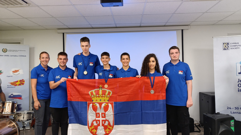 Srednjoškolci iz Srbije osvojili tri medalje i pohvalu na Juniorskoj balkanskoj olimpijadi iz informatike na Kipru