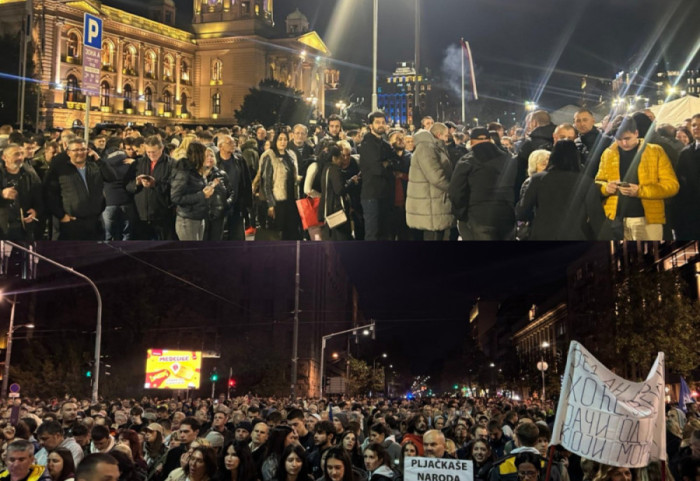 Dva skupa ispred Skupštine Srbije: Srbi sa KiM dočekani u Pionirskom parku, blokiran ugao Takovske i Bulevara