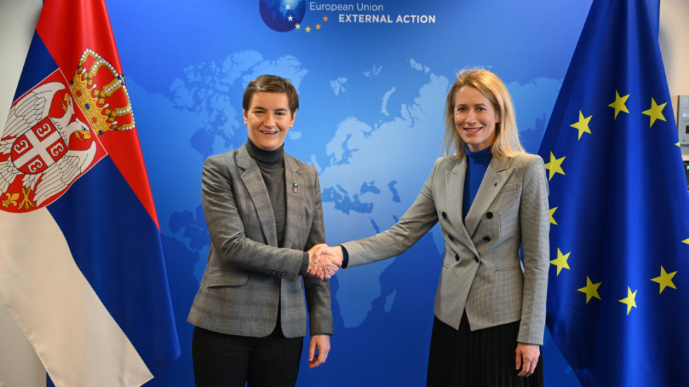 Brnabić sa Kajom Kalas u Briselu: "Važno da EU uvaže preporuku EK i Srbija otvori Klaster 3"