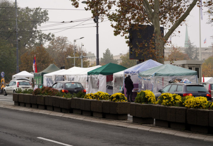 Dijana Hrka napustila prostor ispred Skupštine Srbije
