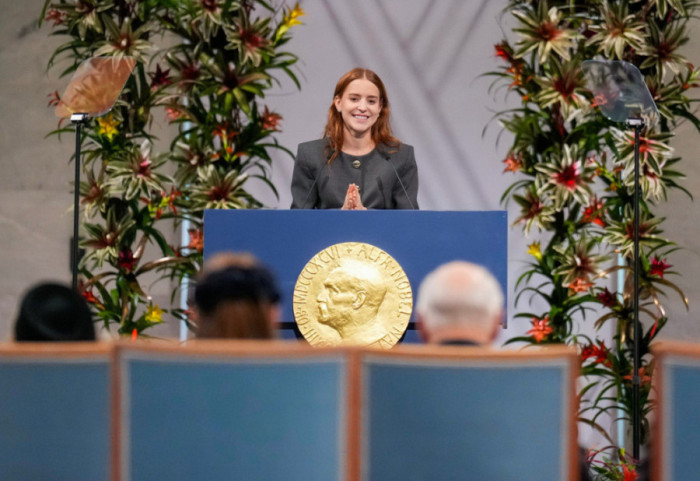 Ćerka Marije Korine Mačado primila Nobelovu nagradu za mir u ime majke