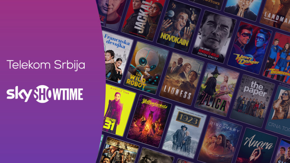 Korisnicima Telekoma Srbija od danas dostupni holivudski blokbasteri i svetski poznate serije SkyShowtime produkcije