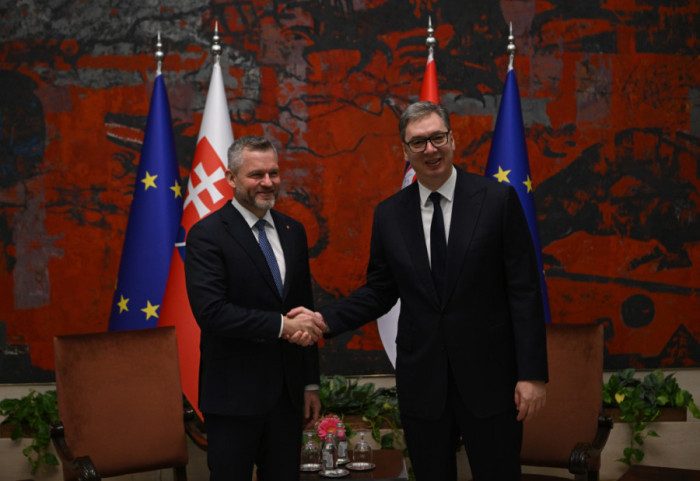 (FOTO/VIDEO) Predsednik Slovačke u dvodnevnoj poseti Srbiji: Počeo sastanak delegacija