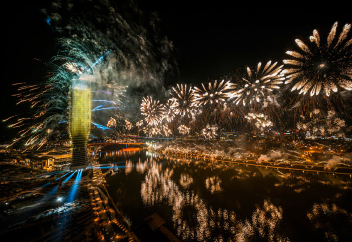 Doček Nove godine u Beogradu na vodi: Zimska bajka, Aleksandra Radović, Goca Tržan, Senidah i trubači