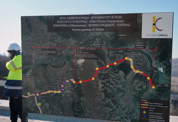 Vučić obilazi radove na izgradnji brze saobraćajnice na Dunavskom koridoru