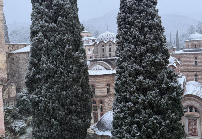 Snow Falls at Hilandar for the First Time in Nearly 10 Years