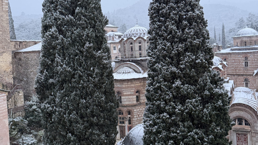 Snow Falls at Hilandar for the First Time in Nearly 10 Years