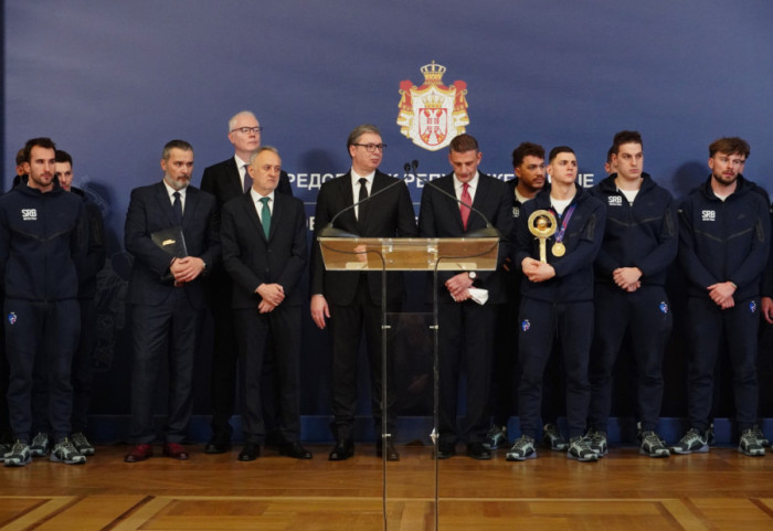 Vučić primio vaterpoliste Srbije nakon osvajanja zlata na Evropskom prvenstvu
