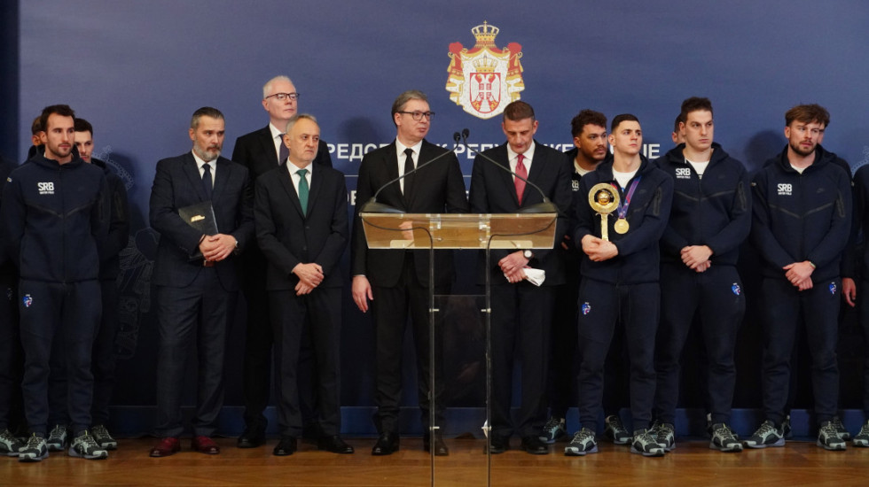 Vučić primio vaterpoliste Srbije nakon osvajanja zlata na Evropskom prvenstvu