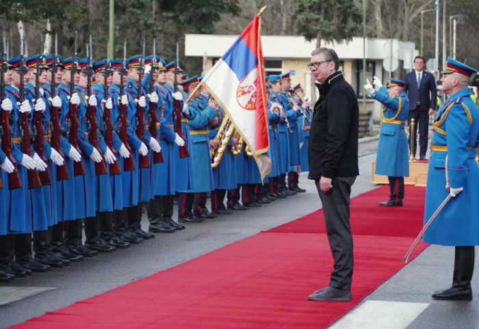 (FOTO) Referisanje o stanju i sposobnosti Vojske Srbije za 2025. godinu u Domu Garde, prisustvuje i Vučić