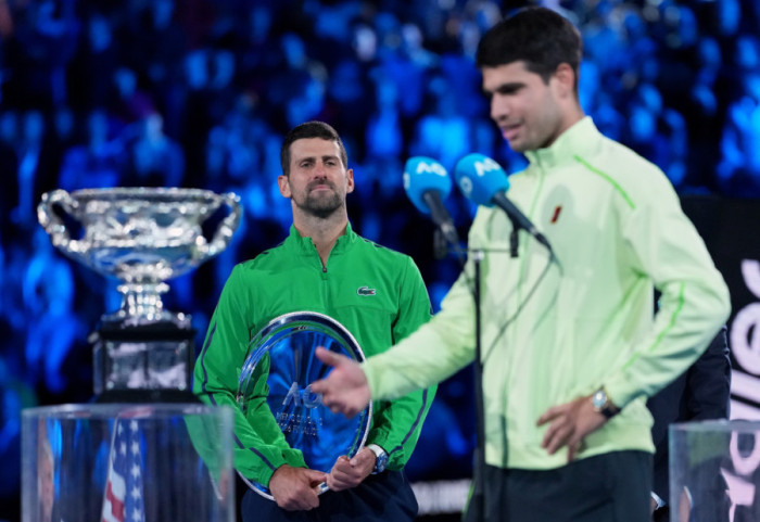 (FOTO/VIDEO) Đoković izgubio od Alkaraza u finalu Australijan opena i ostao bez 25. grend slem titule