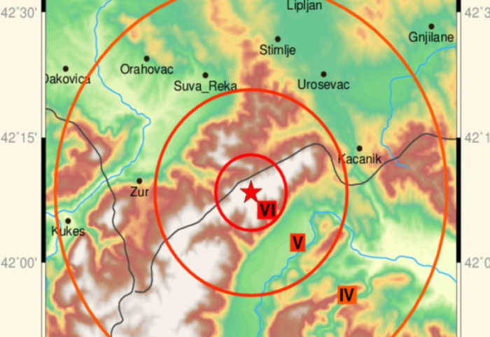 Zemljotres jačine 4,9 stepeni pogodio Severnu Makedoniju, osetio se i u Srbiji