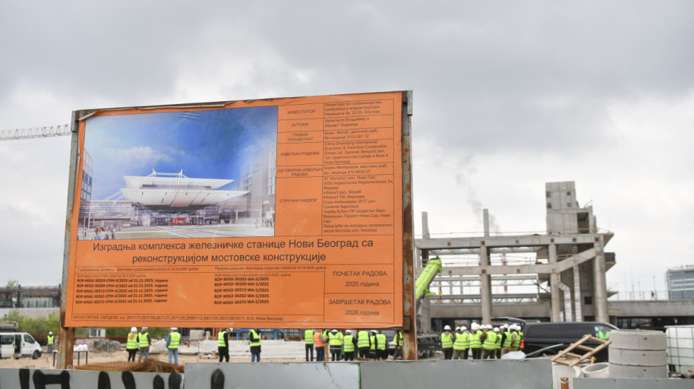 Sofronijević: Radovi na Železničkoj stanici Novi Beograd biće završeni do kraja godine