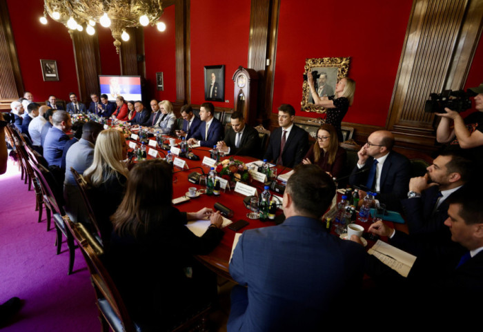 (FOTO) Misija Međunarodnog monetarnog fonda u Beogradu: Razgovor s delegacijom Srbije u Narodnoj banci