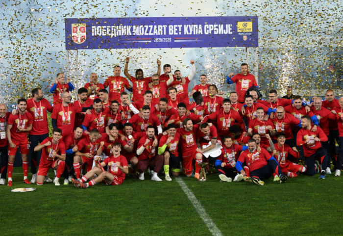 Zvezda došla do šeste uzastopne "duple krune": "Crveno-beli" savladali Vojvodinu i osvojili Kup Srbije
